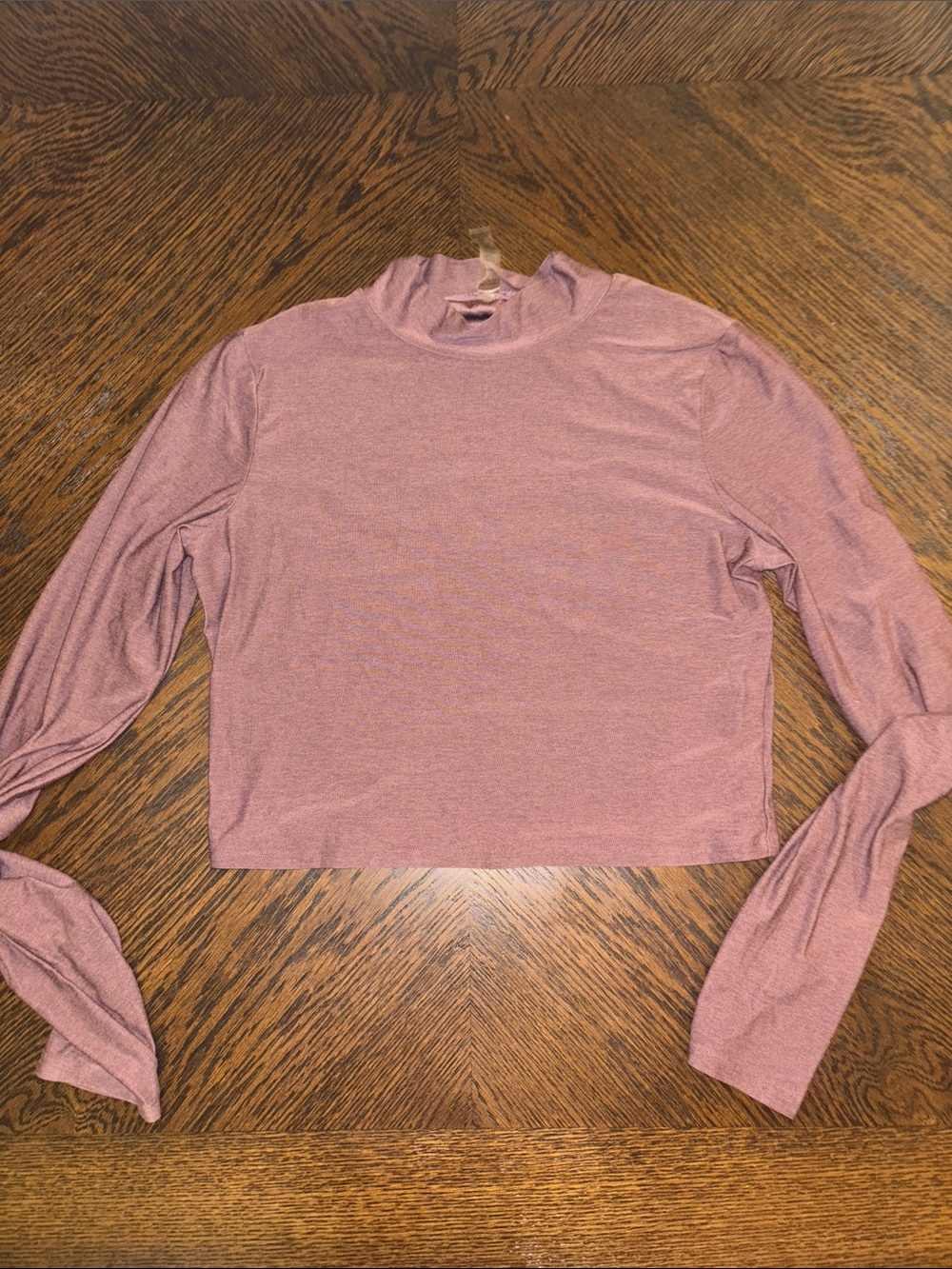 NWOT beyond yoga brown cropped long sleeve Large